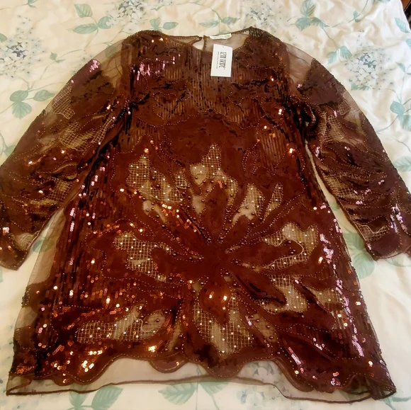 NWT 12th Tribe Amber Nights Sequin Dress - Picture 4 of 4